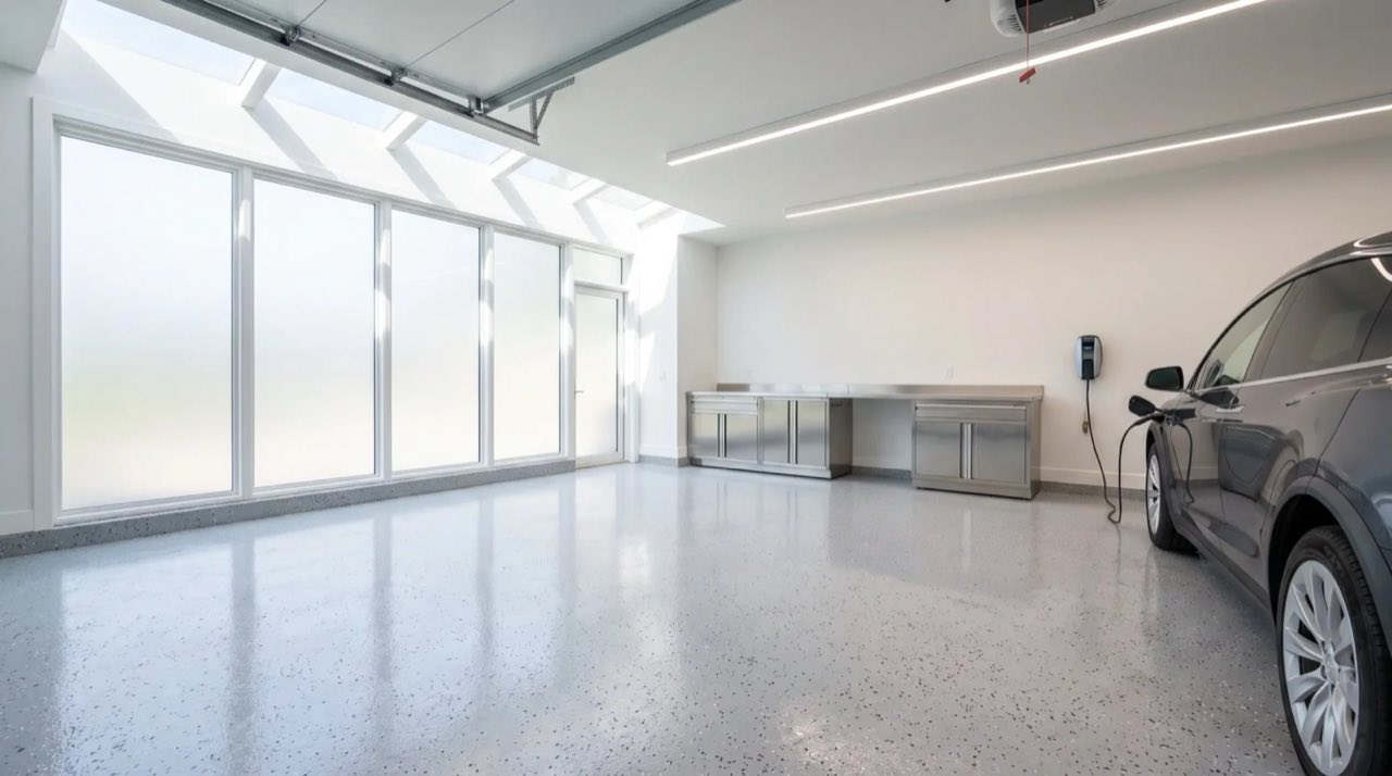 Garage floor coating project